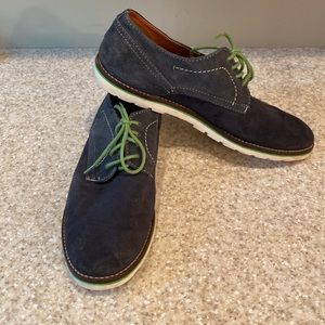 Ben Sherman Suede Leather Casual Oxford Lace Up Shoe Blue Mens 11